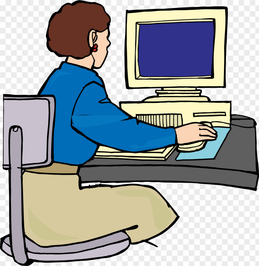 Computer Elements Personal Cartoon Clip Art PNG