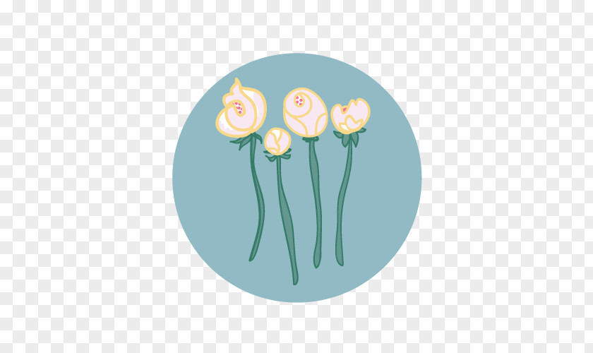 Peony Botanical Rose Family Turquoise Clip Art PNG