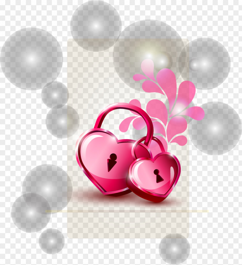 Romantic Valentine's Day Heart Glow Illustration PNG