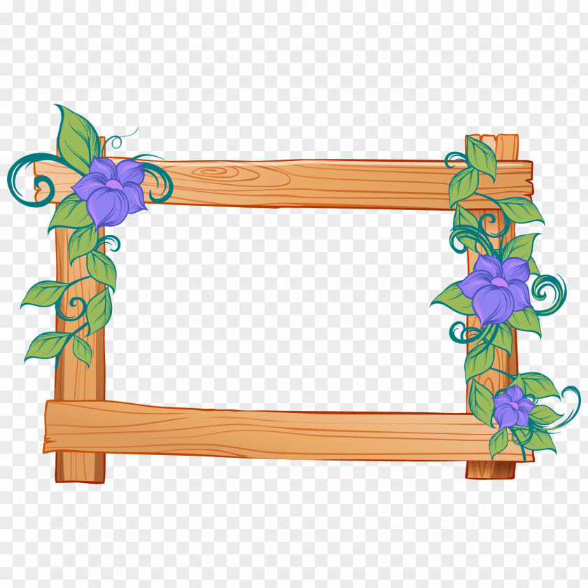 Vector Wood Frame Photography Illustration PNG