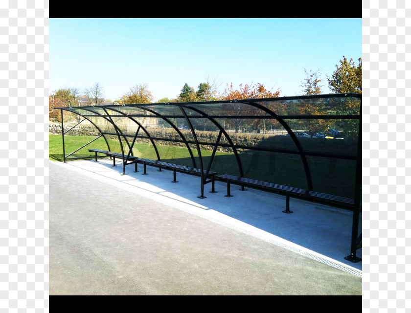 Bus Shelter Roof Shade Guard Rail Handrail Fence PNG