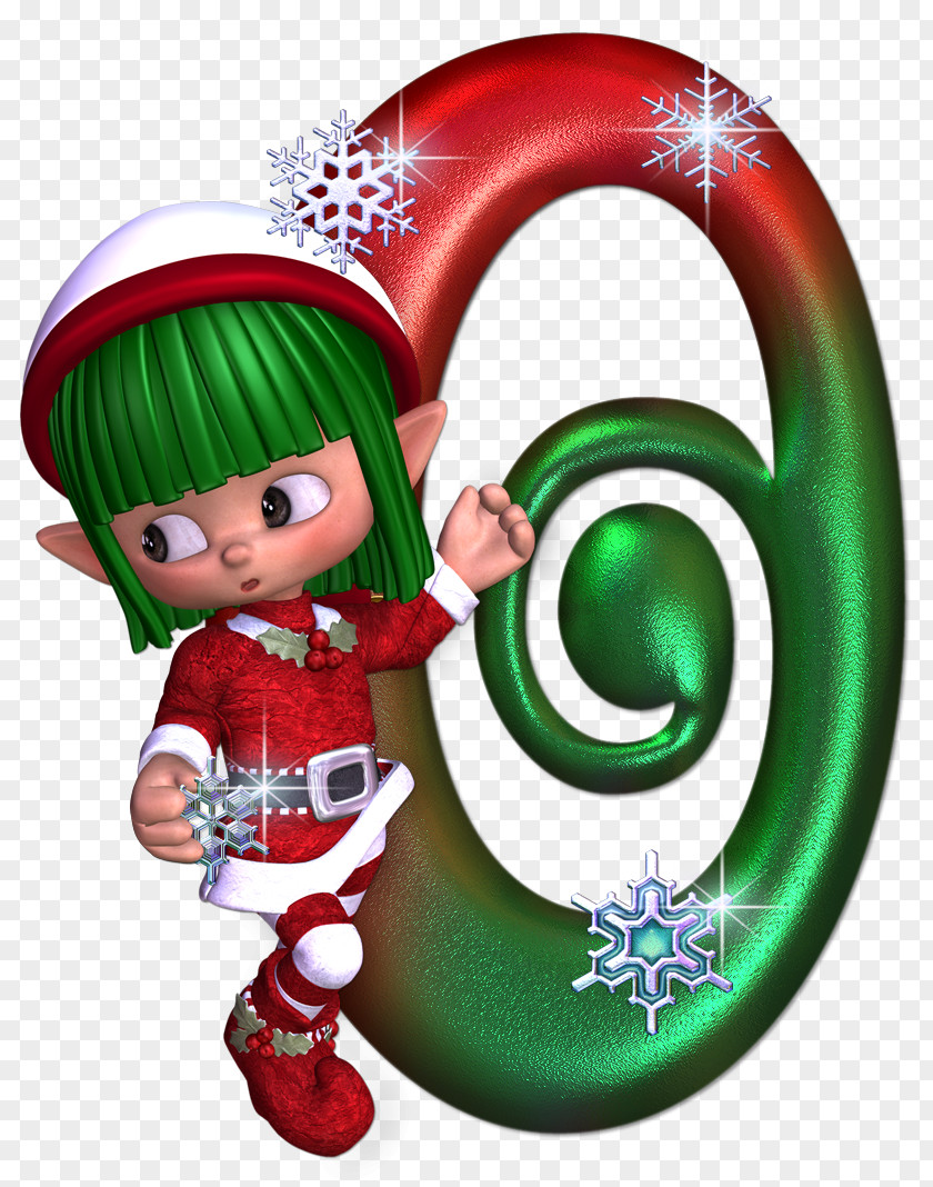 Christmas Ornament Elf Alphabet ABC PNG