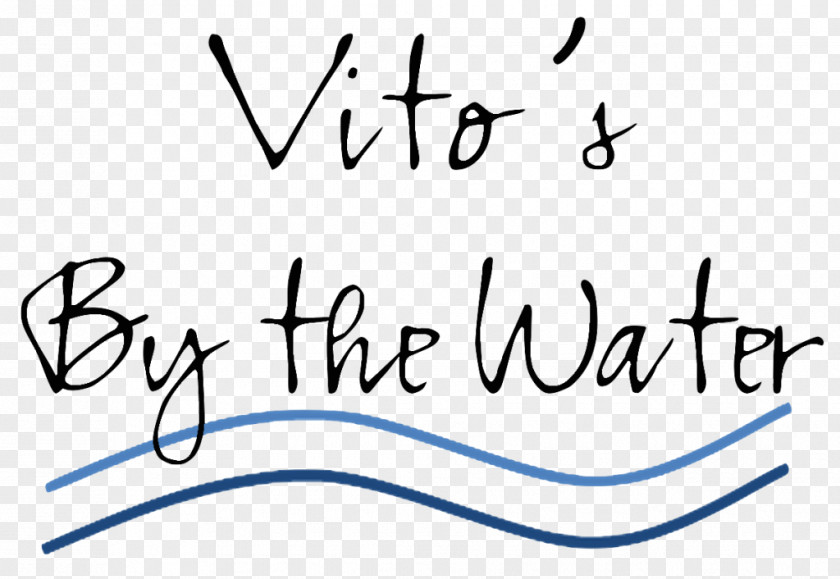 Vito's By The Water Blue Hills Avenue Extension Handwriting Calligraphy PNG