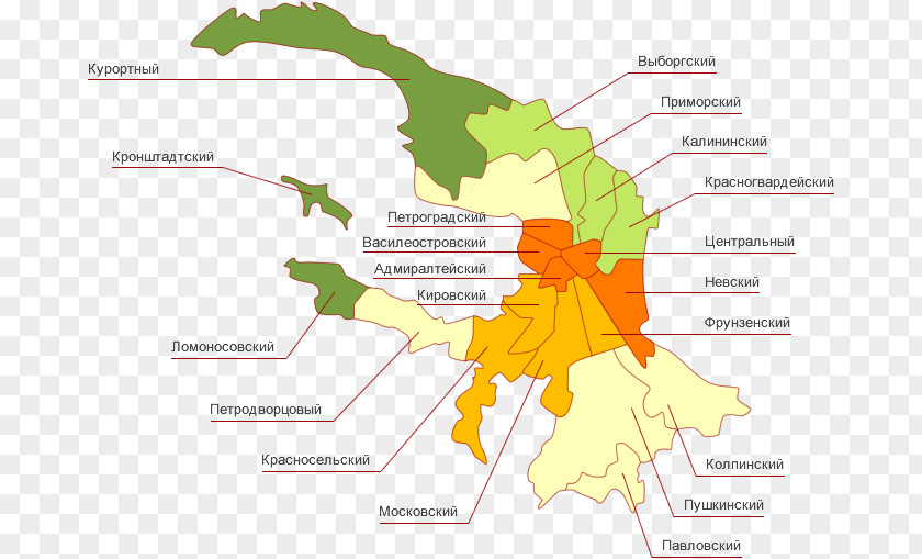 Huxing Map Kalininsky District, Saint Petersburg Rayona Vasileostrovsky District Nevsky Kolpinsky PNG