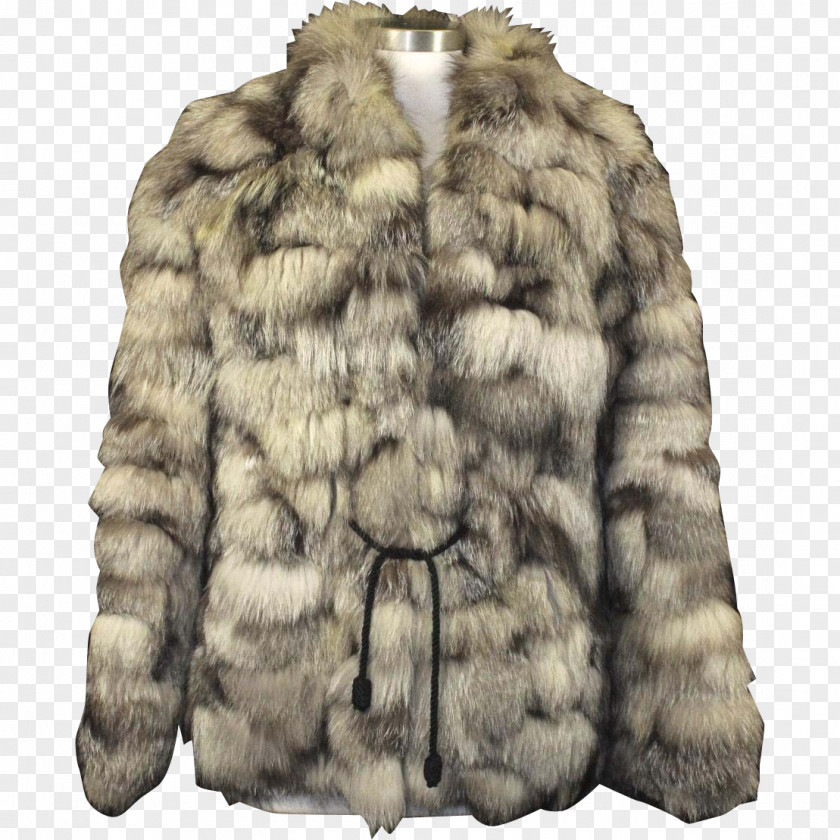 Jacket Silver Fox Fur Clothing Coat PNG