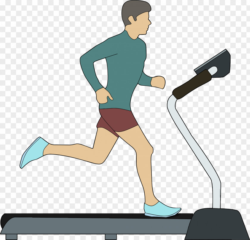 Male Treadmill Physical Exercise Fitness Clip Art PNG