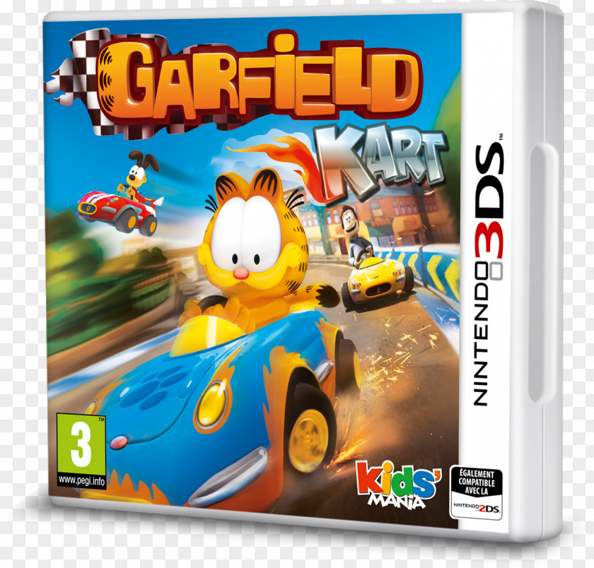 Nintendo Garfield Kart Video Games 3DS PNG