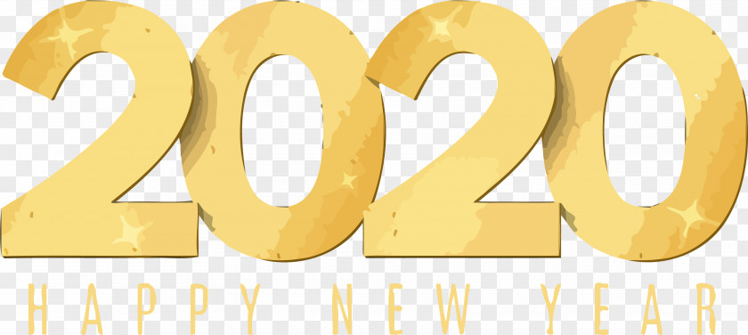 Symbol Number Happy New Year 2020 PNG