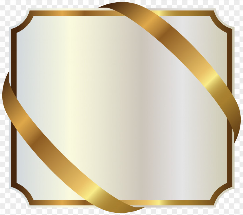 White Label With Gold Ribbon Image Clip Art PNG
