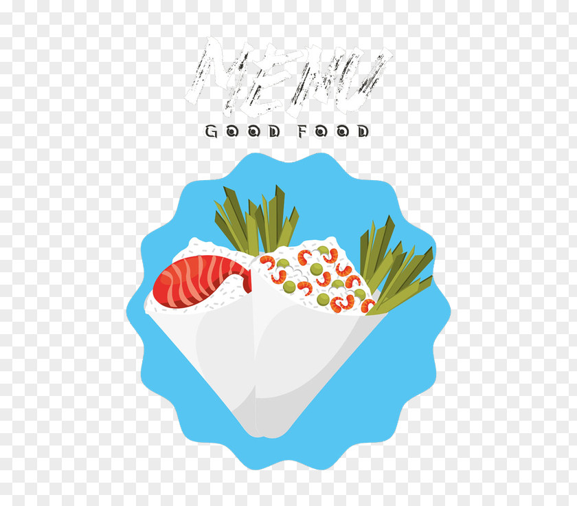 Food Design Vector Japanese Cuisine Sushi Euclidean Menu Illustration PNG