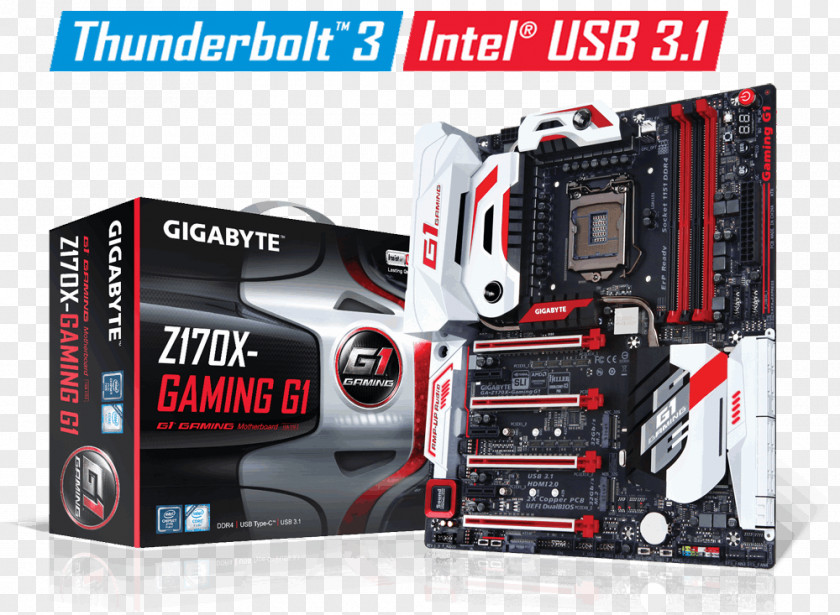 Intel Gigabyte Technology LGA 1151 GA-Z170X Gaming Motherboard PNG