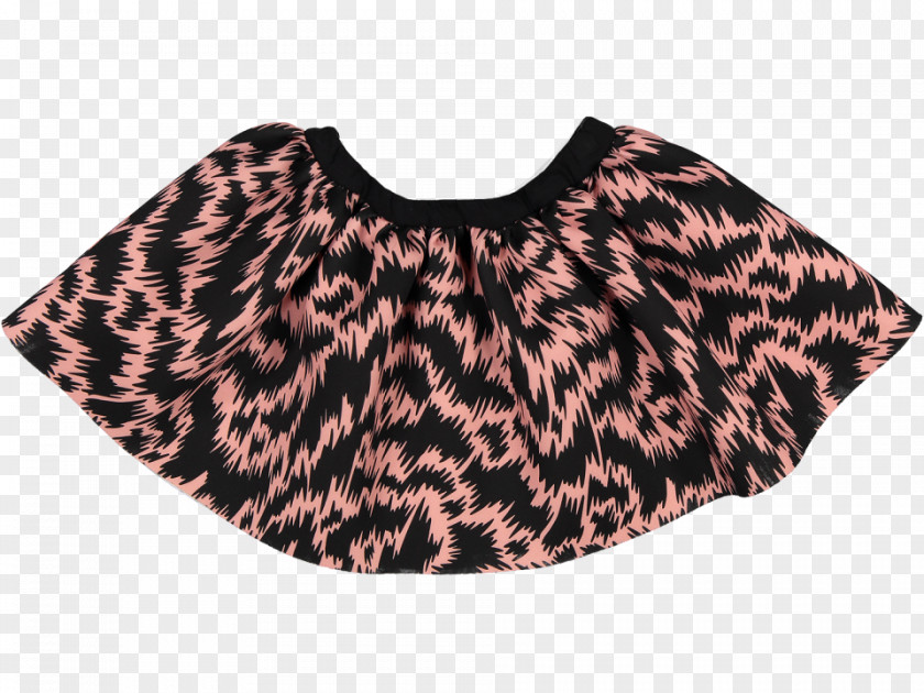 Pink Skirt Fur Neck Black M PNG