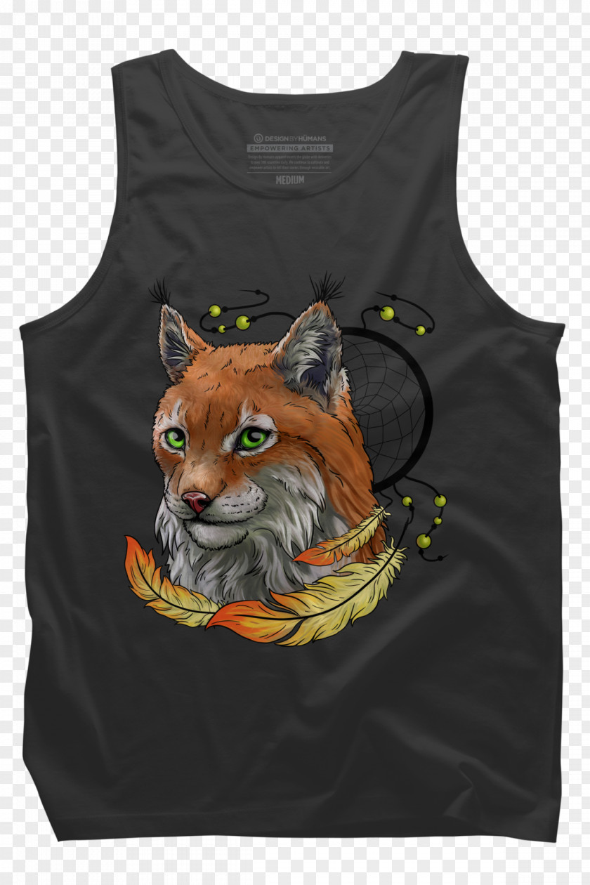 Cat T-shirt Mammal Whiskers Sleeveless Shirt PNG
