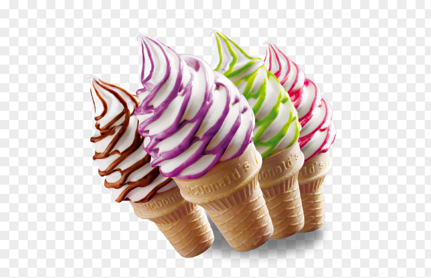 Color Cones McDonalds Vanilla Ice Cream Cone Hamburger Sundae PNG