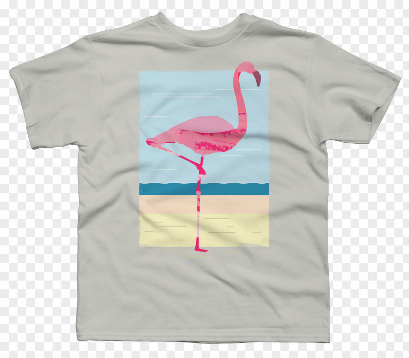 Flamingo Printing Printed T-shirt Concert Clothing Sleeve PNG
