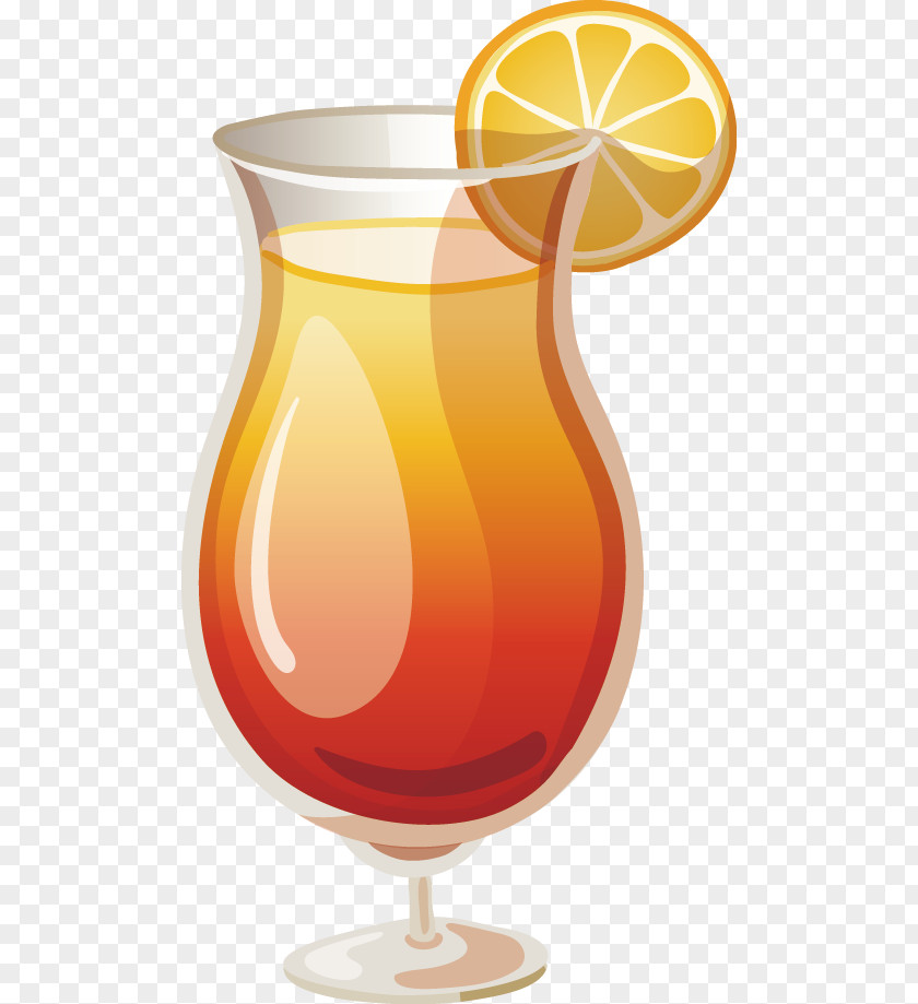 Cartoon Wine Glasses Orange Juice Drink PNG