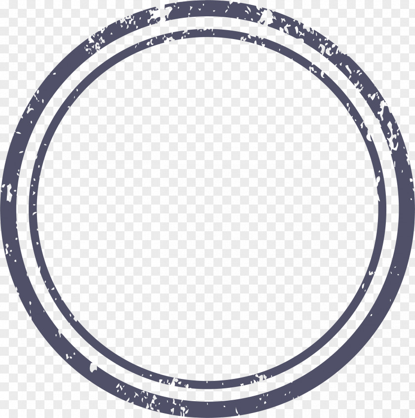 Dark Blue Circle Border Clock Icon PNG