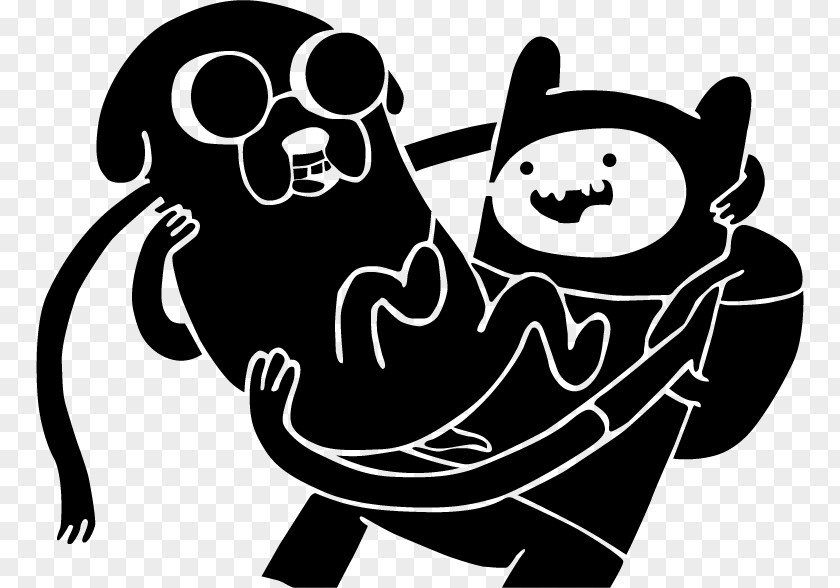 Finn The Human Jake Dog Black And White Lumpy Space Princess Ice King PNG