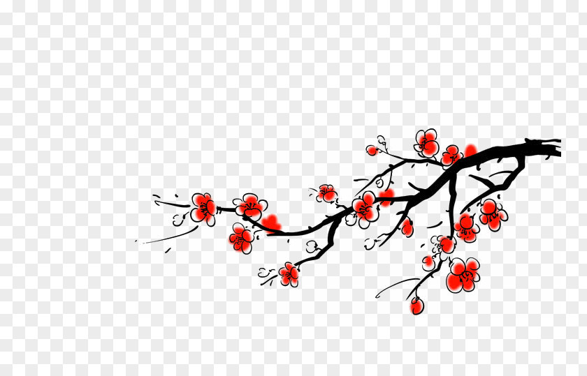 Ink Plum China Chinese Painting Art PNG