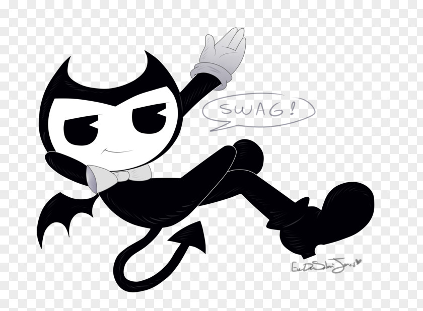 Ink Wings Bendy And The Machine DeviantArt Black White PNG