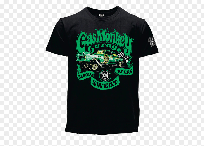 T-shirt Gas Monkey Garage Poster Blood, Sweat, Beers Logo Font IPhone PNG