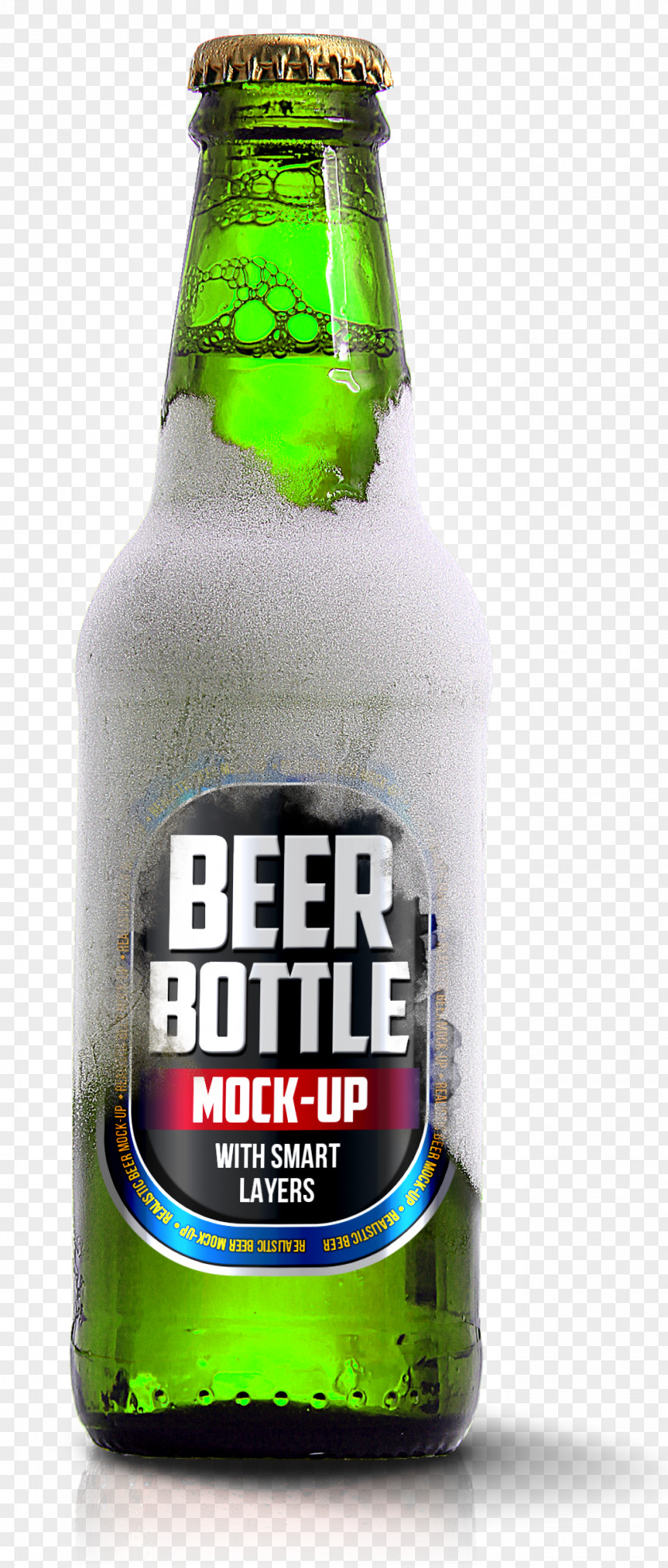 Green Beer Bottle Lager Packaging And Labeling PNG