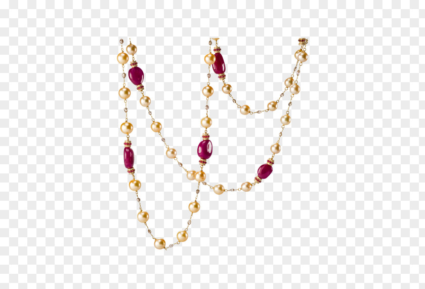 Moulin Rouge Pearl Amethyst Necklace Body Jewellery PNG