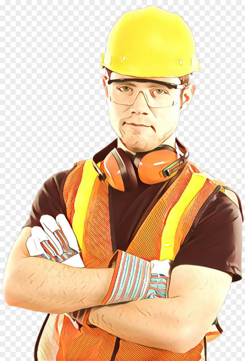 Personal Protective Equipment Hard Hat Yellow Construction Worker Workwear PNG