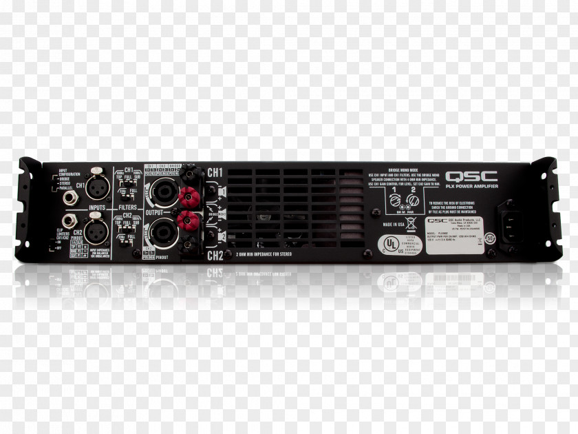 Amplifier QSC Audio Products Power Amplificador Ohm PNG