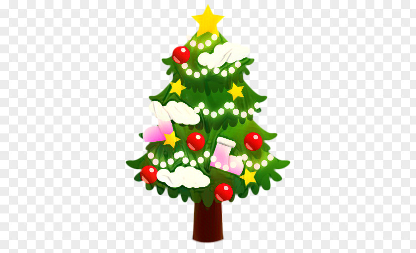 Pine Family Christmas Eve Tree Design PNG