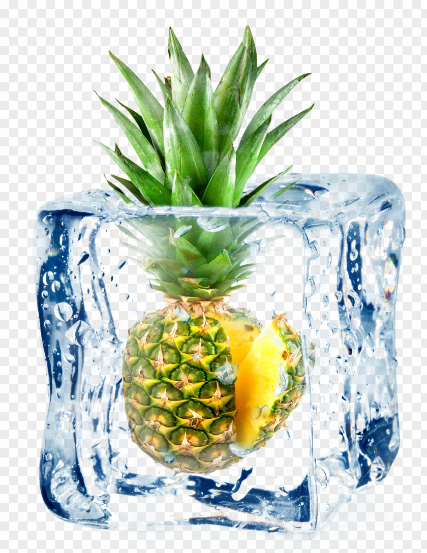 Pineapple Cocktail Juice Fruit Ice Cube PNG