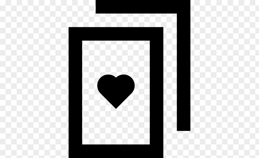 Ace Of Hearts Picture Frames White Line Font PNG