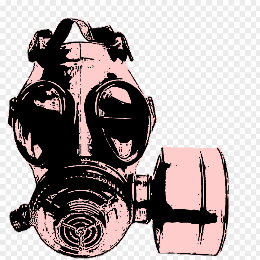 Gas Mask Stencil Sticker PNG