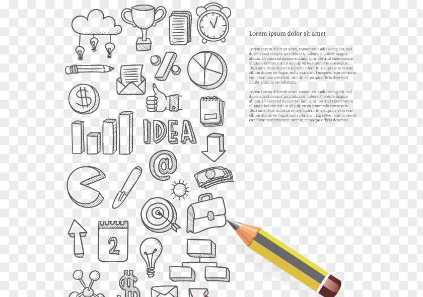 Pencil And Painted Drawing Download Icon PNG