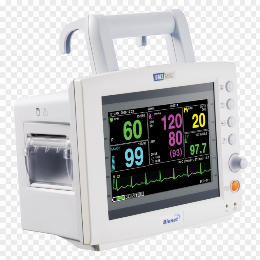 Ecg Monitor Vital Signs Monitoring Electrocardiography Pulse Oximetry Medical Equipment PNG