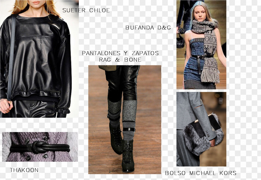 Leather And Fur Fashion Denim Jeans Sleeve Shoe PNG