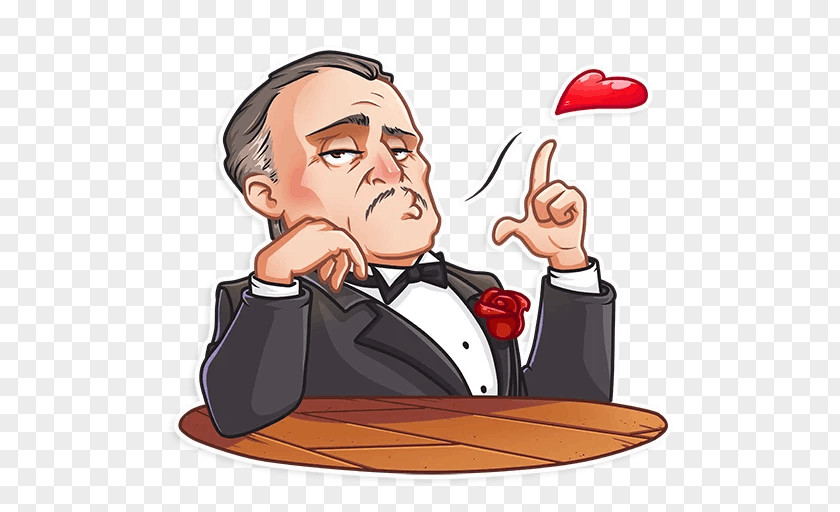 Vito Corleone Sticker Telegram VKontakte PNG