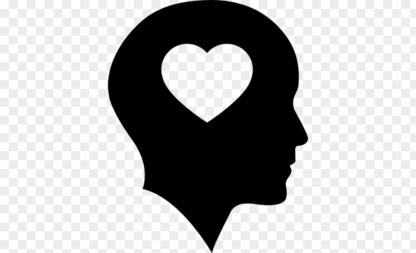 Bald Human Head Heart PNG