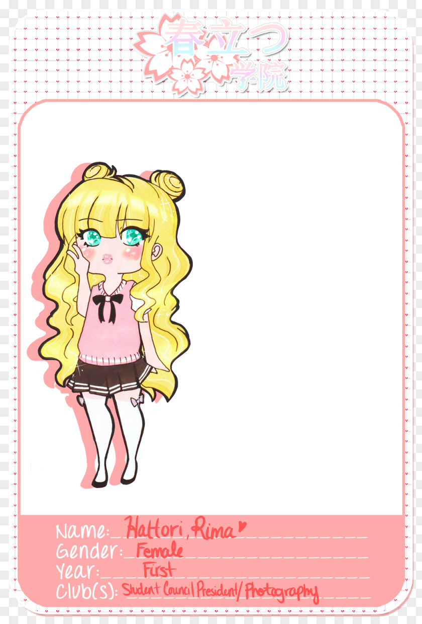 Doll Pink M Character Clip Art PNG