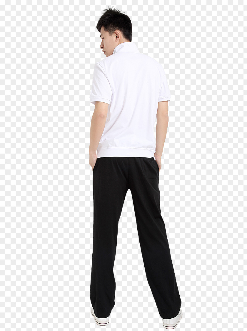 Jeans T-shirt Waist Sleeve Collar PNG