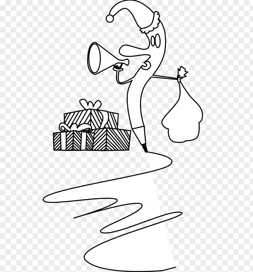 Quill Pen Clipart Black And White Line Art Clip PNG