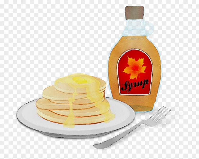 Syrup Honey Pancake Breakfast Food Yellow Dish PNG