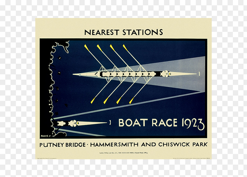 Boat Race London Transport Museum The Underground Poster Rowing PNG