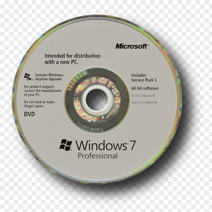 Microsoft Windows 7 Professional W/SP1 64-bit Computing Computer Software PNG