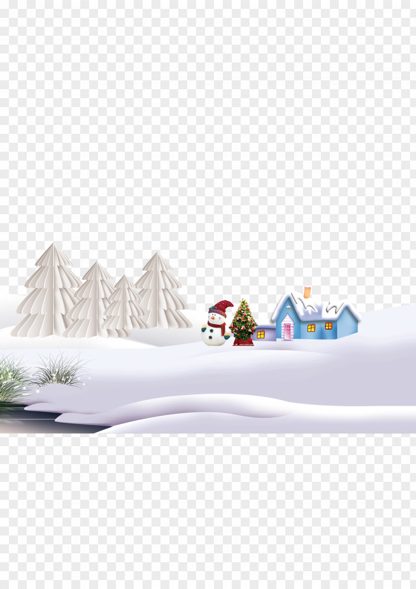 Snowman Winter Snow House Decoration Christmas PNG
