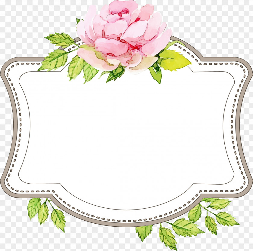 Rose Flower Background Frame PNG