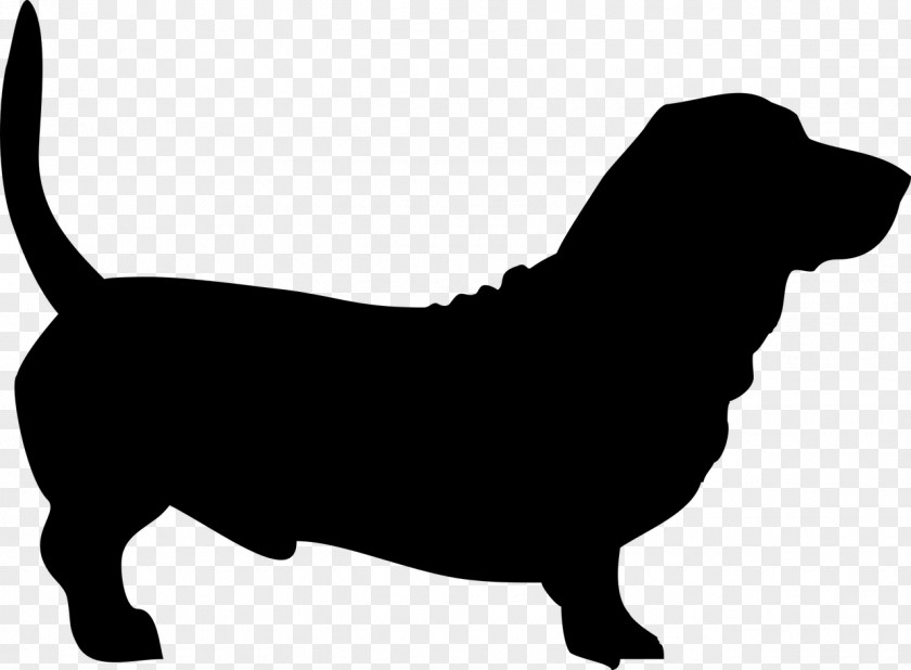 Silhouette Basset Hound Dachshund Dog Grooming Clip Art PNG