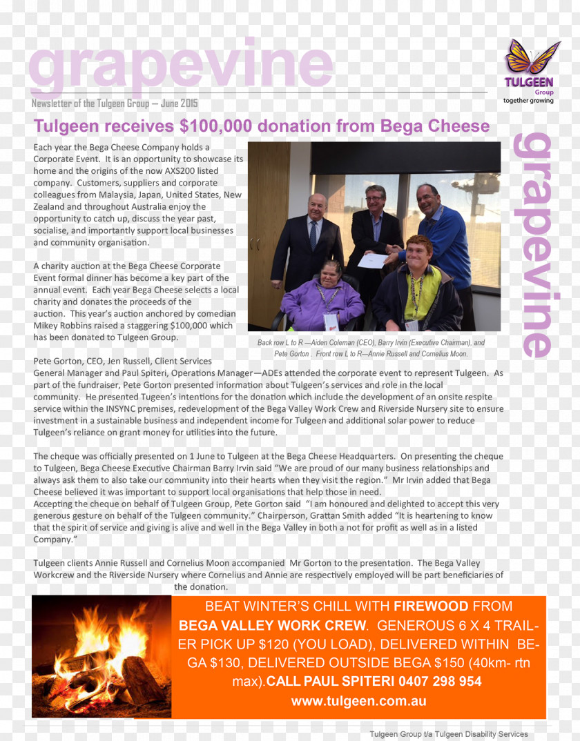 Bega Cheese Advertising Brochure PNG