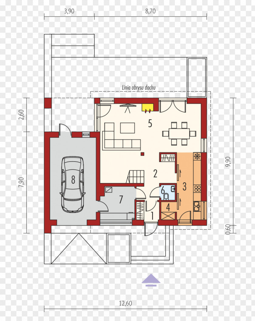 House Floor Plan Terrace Building Mansard Roof PNG