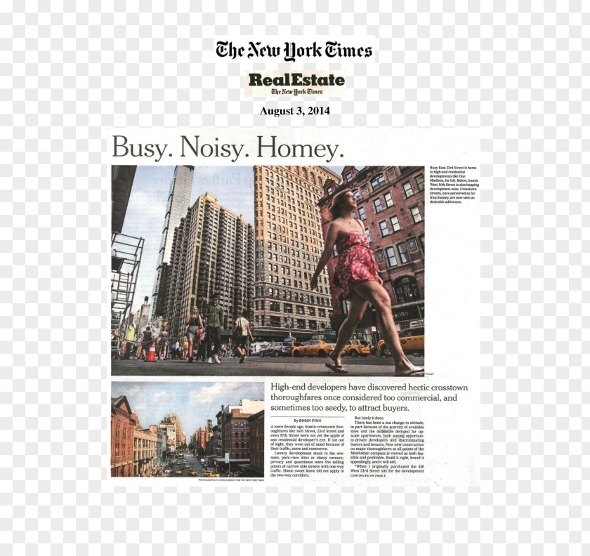 New York Times Village Green West Meatpacking District Tear Sheet Eighth Avenue PNG
